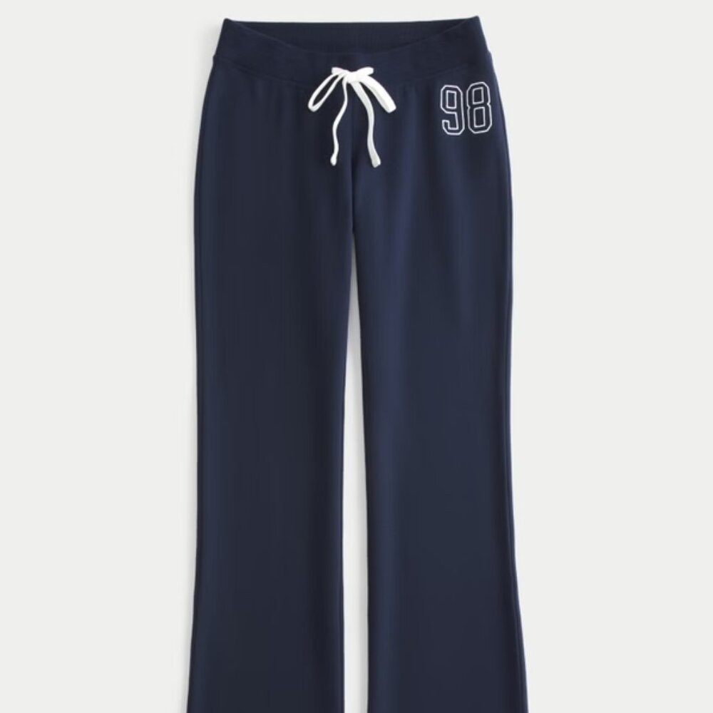 Hollister Number Graphic Bootcut Sweatpants | Navy 98 | XL